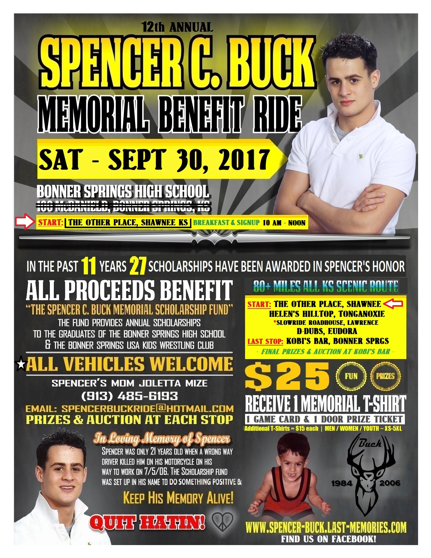 12th Annual Memorial Ride poster 